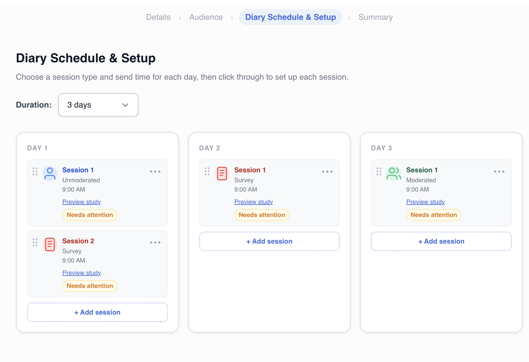 Diary study longitudinal user research tool UK - PlaybookUX